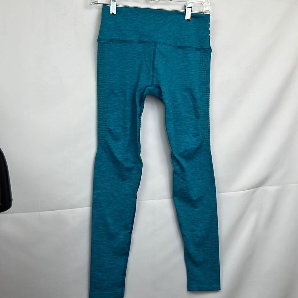 Alphalete Halo High-rise Teal heathered leggings size XL NWOT